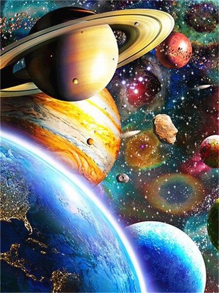 5D Алмазная картина Полный Круглый Квадратный Пейзаж Стразы Алмазная Вышивка Распродажа Космическая Мозаика Домашний Декор