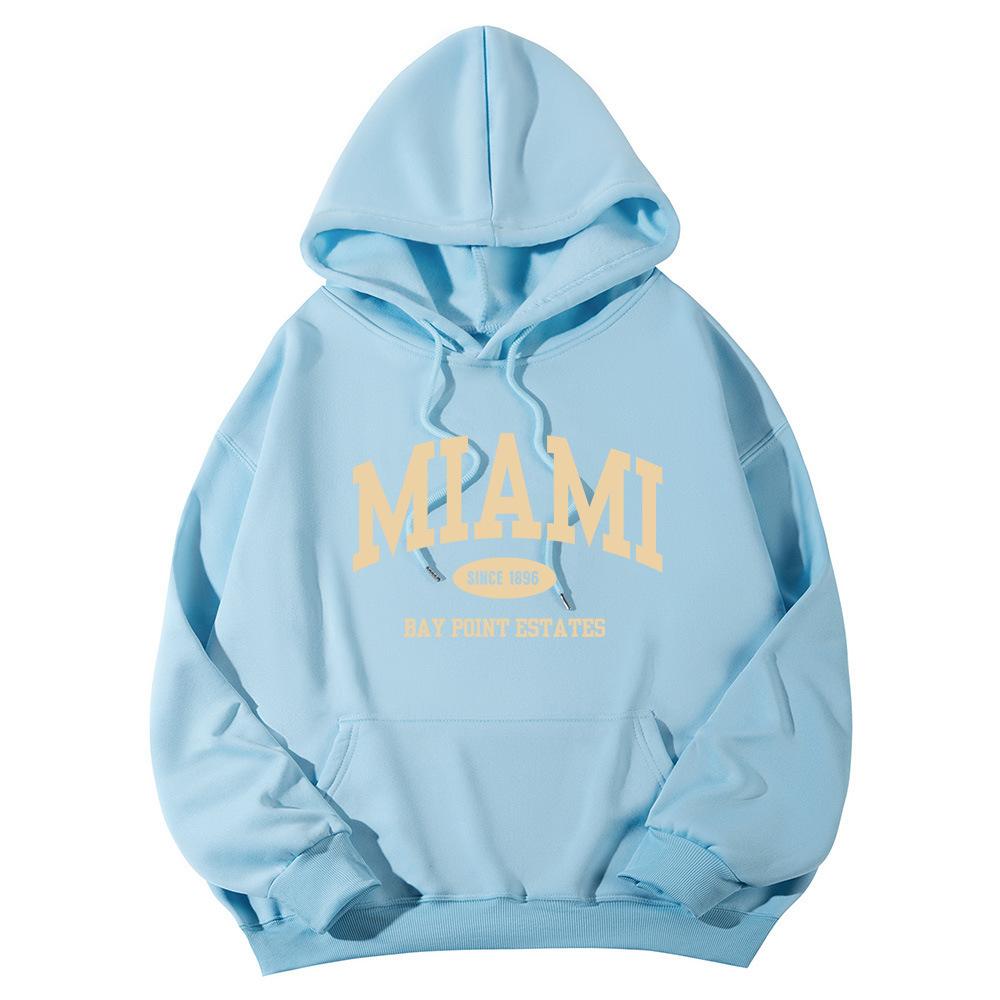 New casual sports sweater fleece hooded sports sweater men's and women's autumn and winter sports fashion