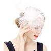 Шляпа Fascinators с сетчатым цветком, искусственным жемчугом, перьями, украшением для головы для чаепития, ретро-обруч для волос, повязка на голову для вечеринки