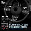 Углеродное волокно для BMW Z4 E85 E86 2003-2008 родстер аксессуары автомобильный руль кнопка рамка наклейка LHD RHD интерьер