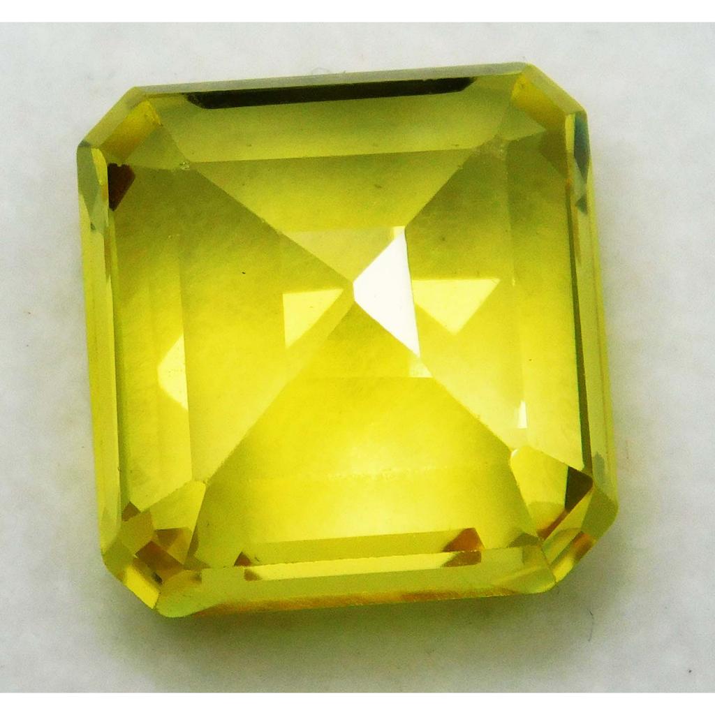 Natural Square Cut 13 Ct Ceylon Sri Lanka Yellow Sapphire Gemstone