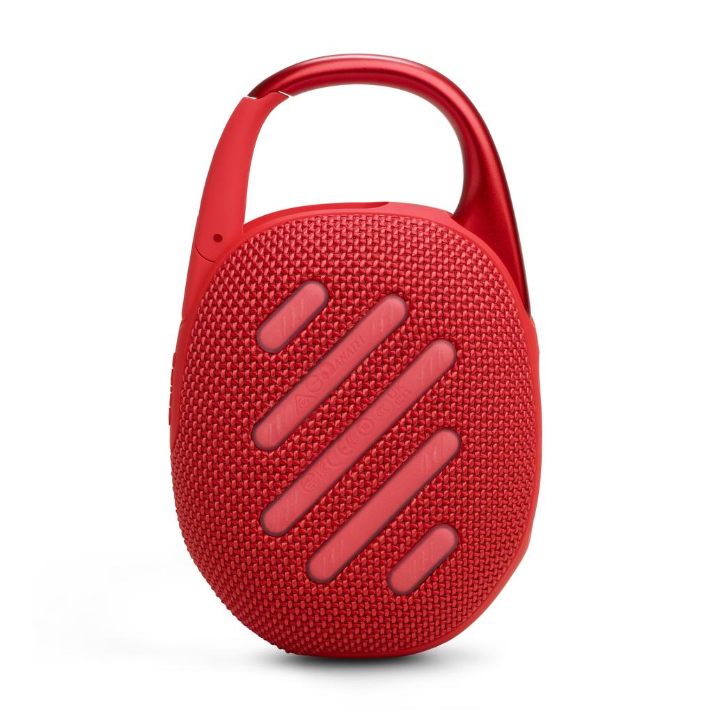 JBL CLIP5 Портативная Bluetooth-колонка Зарядка через USB-C IP67 Пылезащищенная Водонепроницаемая Карабин Пассивный радиатор Красный