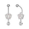 Exquisite Belly Navel Stud Stainless Steel Navel Button Trendy Butterfly Chain Navel Ring  Daily