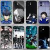 Чехол для телефона Аниме Blue Lock Для iPhone 17,16,15,14,13,12,11 Plus,Pro Max,XS,X,XR,SE,Mini,8,7, Мягкий Силиконовый Черный Чехол