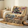 1PC Demon Slayer Patterned Flannel Blanket Suitable For All Seasons For Home Decor Warmth And Comfort Gifts Holiday Present