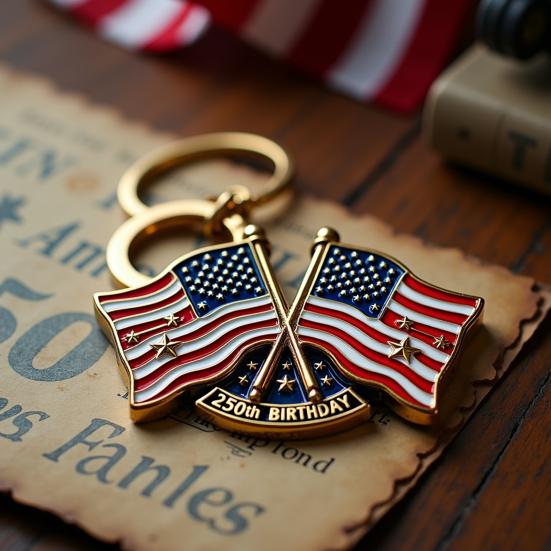 Отпразднуйте 250 лет американской гордости Брелок в форме совы с узором флага США Брелок к 250-летнему юбилею Универсальный сувенир