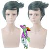 Anime 30CM New JoJo's Bizarre Adventure Rohan Kishibe Cosplay Wig Short Dark Green Heat Resistant Synthetic Hair Wigs