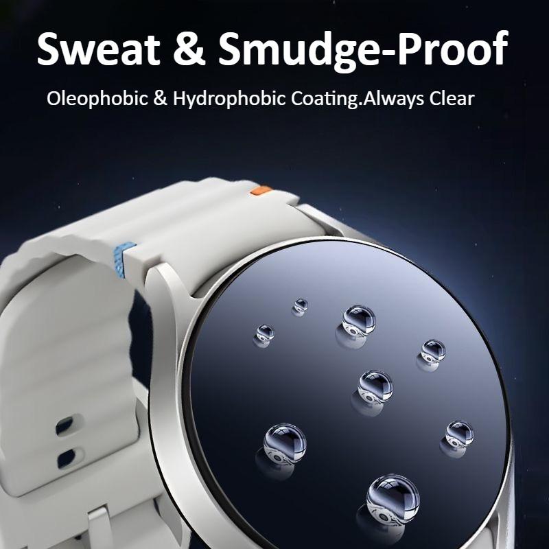 Для Samsung Galaxy Watch 8 7 6 5 4 8Ultra 7Ultra 8Classic 6Classic 2025 47MM 46MM 44MM 40MM Прозрачная 9H Закаленное стекло Позиционирующая защитная пленка для экрана
