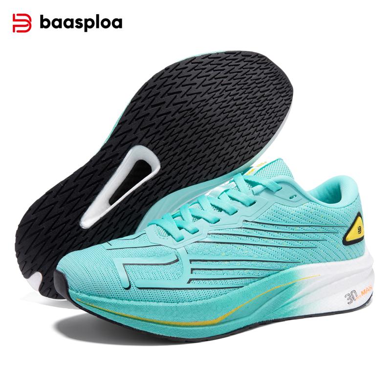 BAASPLOA Женские кроссовки для тренировок, легкие, амортизирующие, нескользящие, кроссовки с карбоновой пластиной, дышащие, нескользящие, удобные, женские кроссовки для бега на открытом воздухе