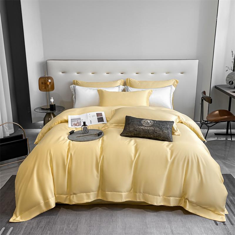 Набор из четырех предметов Lenzing Tencel Cool, 100 нитей, мытые однотонные пододеяльники