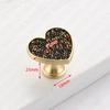 NAIERDI Heart Diamonds Cabinet Handles Zinc Alloy Lucky Clover Furniture Handles Drawer Knob Kitchen Wardrobes Dresser Knob