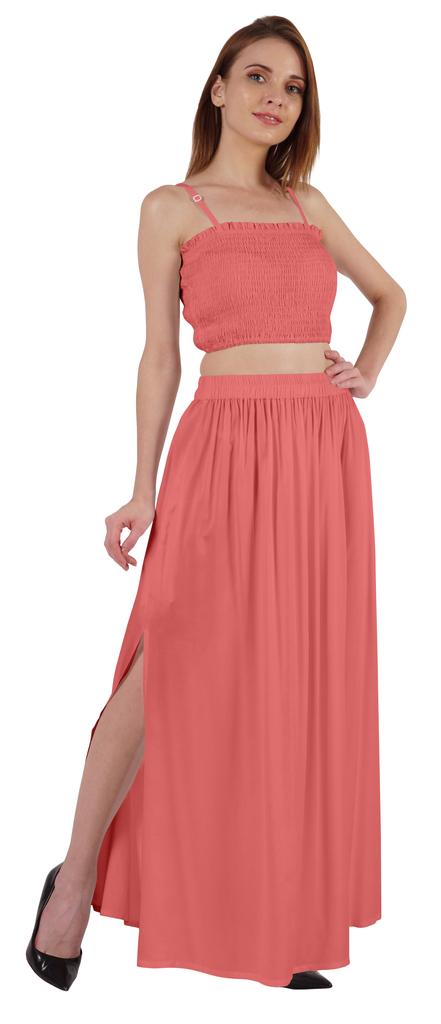 Bimba Летняя одежда для вечеринок Сексуальное платье из 2 предметов для женщин: укороченный топ и длинная юбка, комплект W