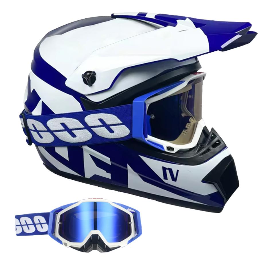 Kids Karting & Youth Dirt Bike Helmets + Goggles DOT Certified Enhanced Protection
