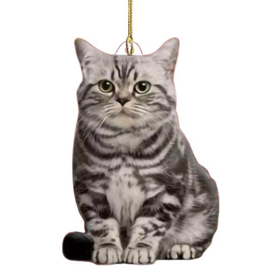 1/6 шт. Подвеска для автомобиля, дизайн кошки, акриловое подвесное украшение со шнурком, аксессуар для подвешивания на зеркало заднего вида автомобиля с котенком
