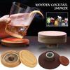 1Set Cocktail Smoker Kit Wooden Smoker Food Smoker Tool Smoked Wood Lid Cocktail Bar Lid Set Old Fashioned Bartender Kit