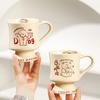 Корейская керамическая кружка-бокал с милым рисунком животных, чашки для воды, домашний офис, кофейная чашка, молочный милый бокал, керамические чашки для завтрака, подарки