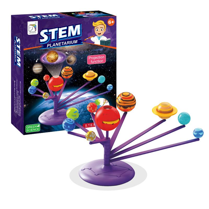 Проектор Солнечной системы Детская игрушка STEM Технологичный гаджет Сделай сам Раскрашивание Модель планет Научные игрушки Развивающие игрушки Для детей