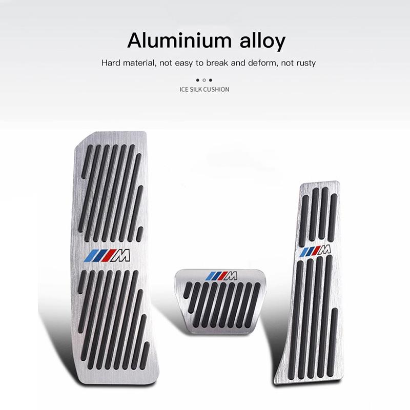 3Pcs Aluminum Alloy Car Accelerator Brake Pedal Cover Protector For BMW M3 M4 M5 G42 G30 G20 E39 E36 E87 E53 F44 F07 F34 G15 G16 UJ5