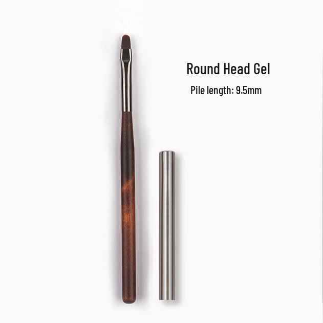 Набор кистей для нейл-арта из сандалового дерева: Круглые и плоские гелевые кисти, лайнеры, инструменты для градиента, кружева и точечной росписи