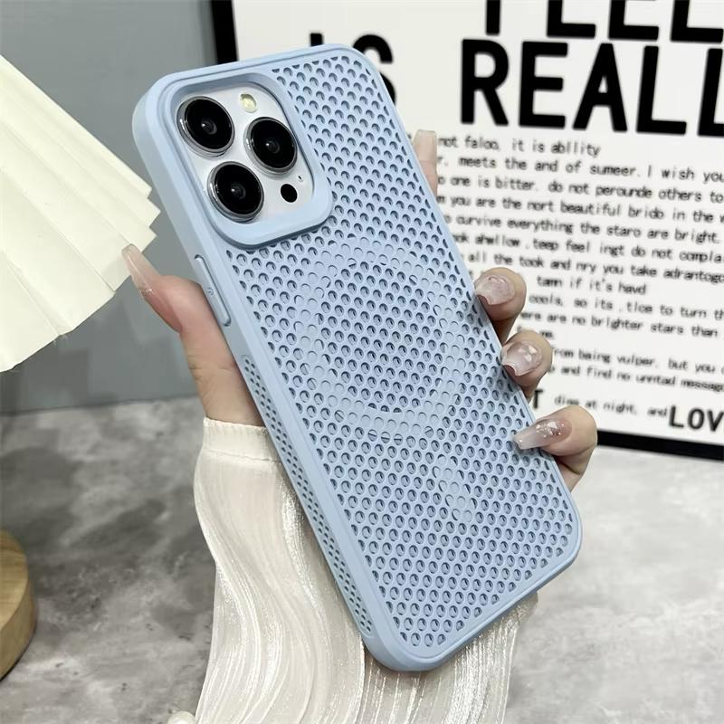 Теплоотводящая сетка для магнитного чехла Magsafe для беспроводной зарядки iPhone 16 15 14 Plus 13 12 11 Pro Max, дышащий чехол