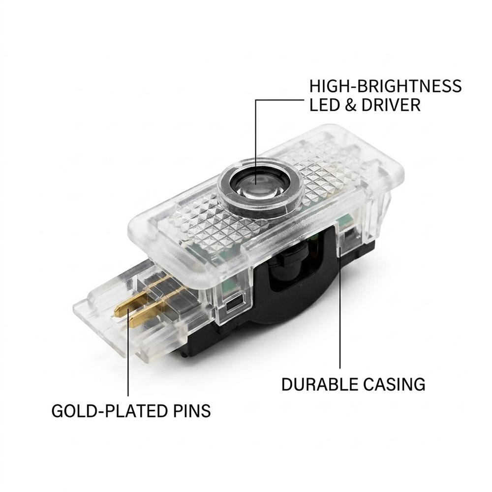 2pcs HD Led Car Door logo Projector Welcome Light For Mercedes Benz C CLK SLK SLR Class W203 W208 R171 C199 Auto Accessories