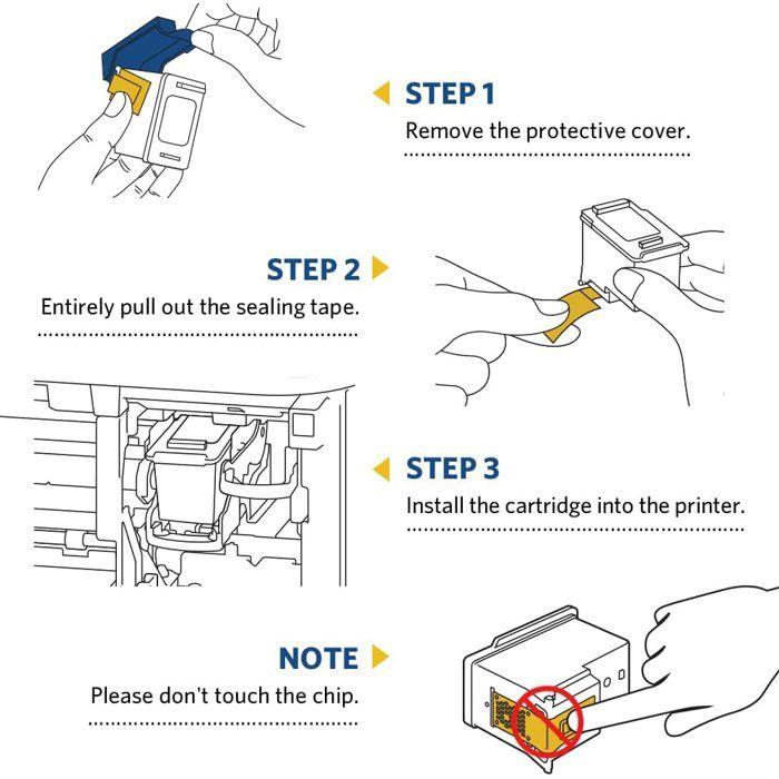 Pack 2 cartouches encre remanufacturées HP 56/57 – 1x56 Noir 19,5 ml 500 p. + 1x57 Couleur 6 ml (Compatible DeskJet/OfficeJet)