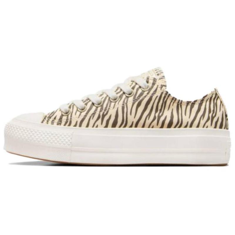 Converse All Star Lift Удобные и универсальные нескользящие и прочные низкие парусиновые кеды для женщин бежевого и черного цвета