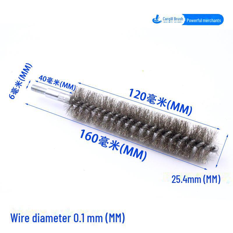 Щетка для труб из нержавеющей стали M6 для глубокой очистки отверстий и удаления ржавчины, сталь 304