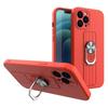 Ring Case Silicone Case With Finger Holder And Stand For Samsung Galaxy S21 5G Red