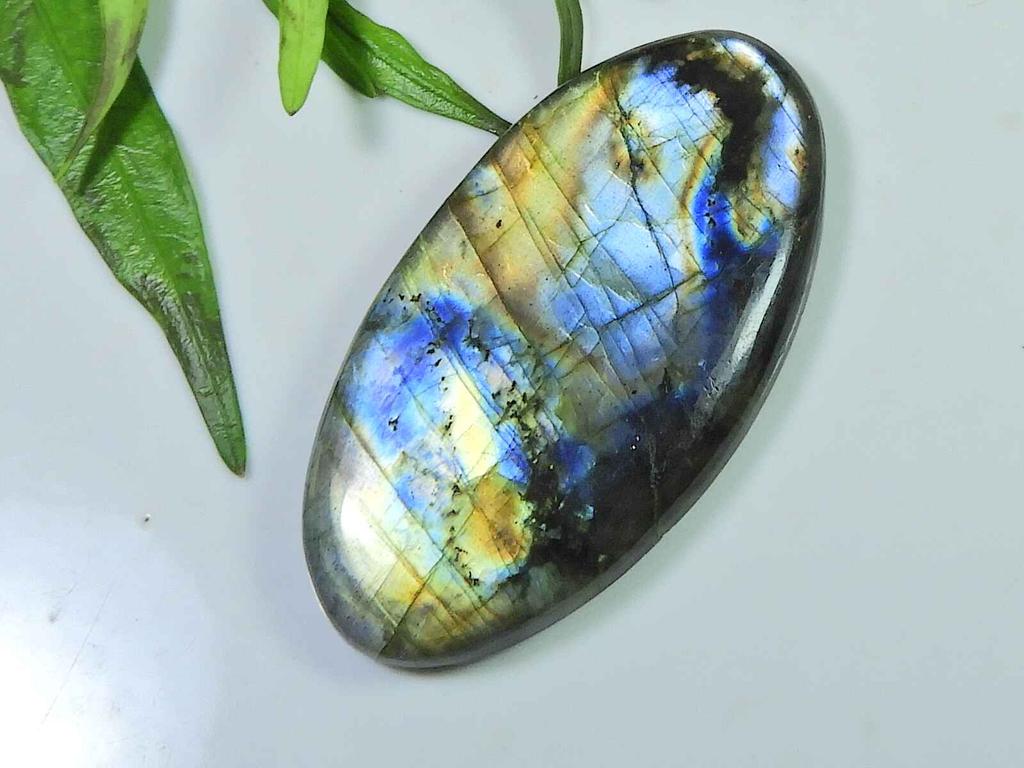 27X42MM Natural Labradorite Multi Purple Oval Cabochon Loose Gemstone 83Cts. SK-4047
