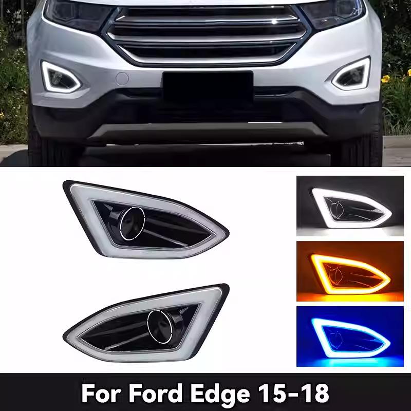 Compatible with 15-17 Ford Edge Daytime Running Lights, Yellow Turn Signal