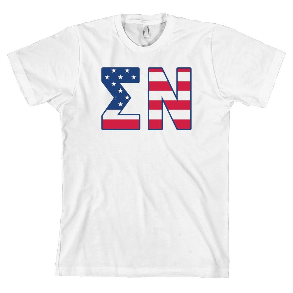 Sigma Nu Bella + Canvas Сиг Ну Братство США Буквы *ВСЕ РАЗМЕРЫ* Унисекс Футболка