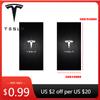Car Sticker Tesla 2pcs Car Stickers B-Pillar Center Column Decoration Cover Decals Car Accessories For Tesla Model 3 Roadster Mo