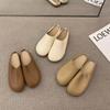 Fashion Mules Slippers Women Shoes Khaki Casual Slippers Flat Cover Toe Slides Platform Loafers Comfortable Versatile Women's Pantofle