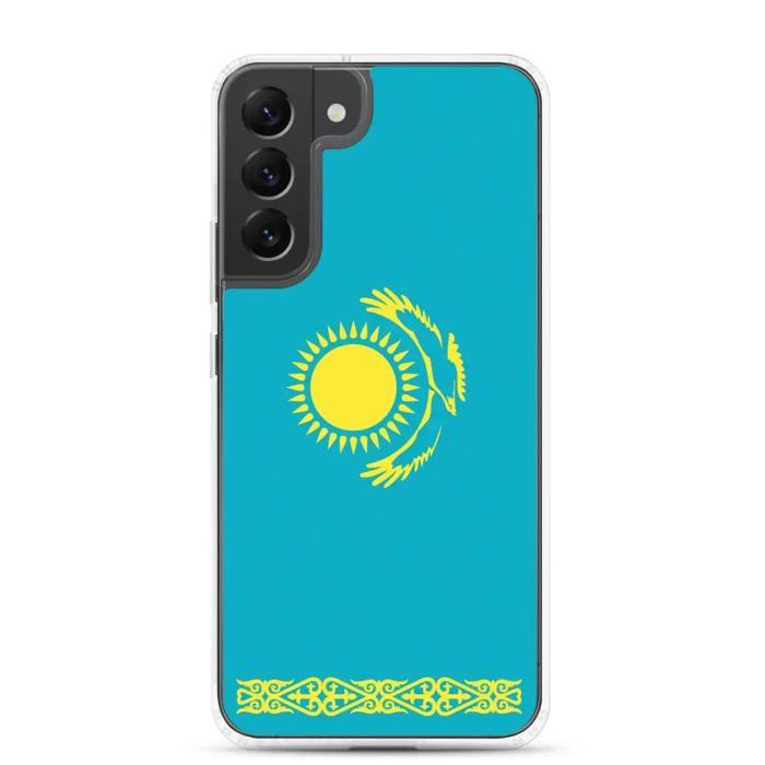 Coque Téléphone - Kazakhstan Officiel - Samsung Galaxy S22 Ultra - Drapeau - Souple - Multicolore