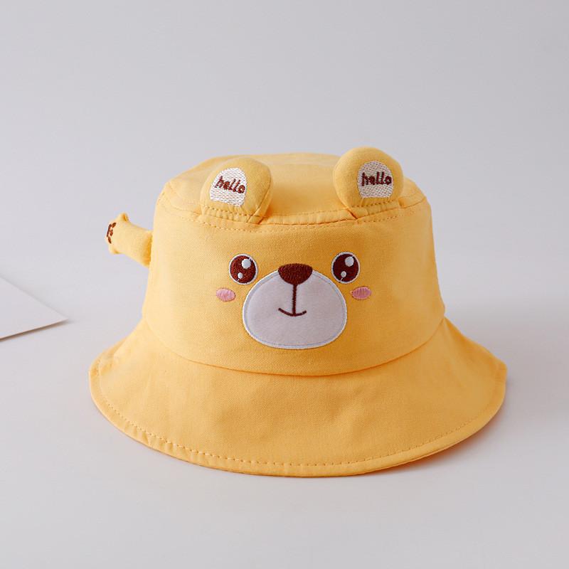 Cute Bear Bucket Hat For Baby Boys And Girls Spring Summer Sun Hat