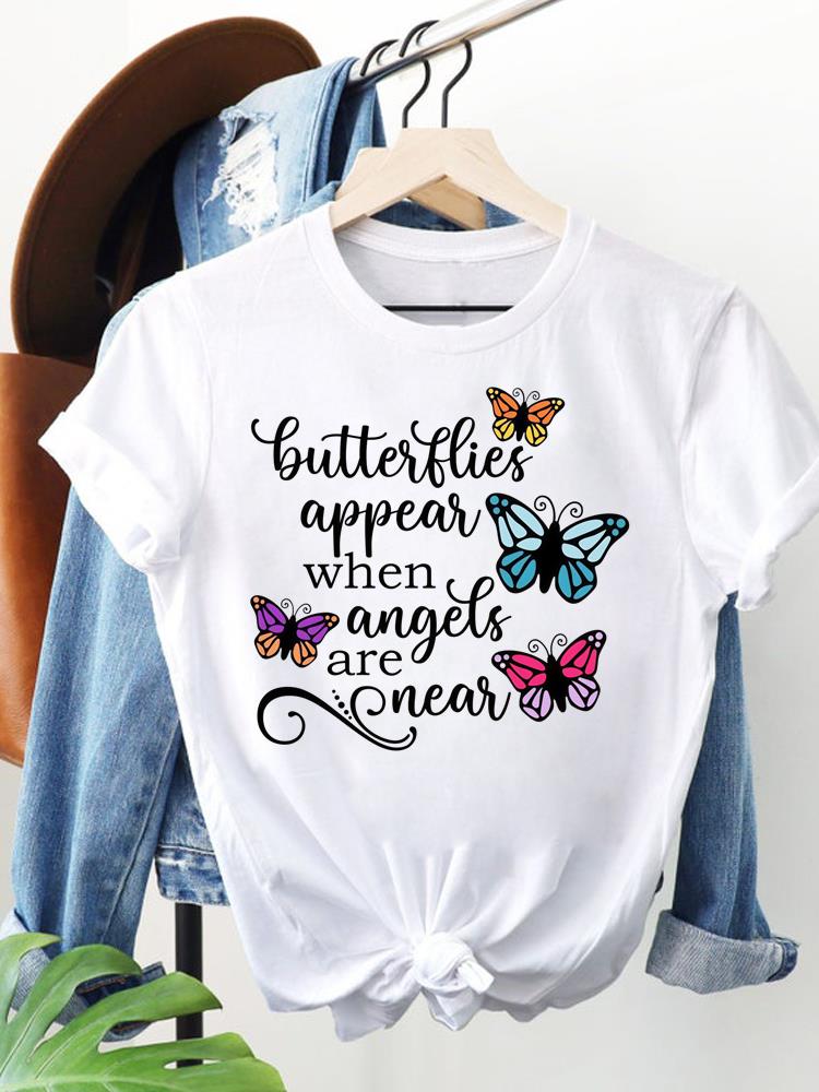 (Азиатский размер) любовь сердце стиль 90-х Женская одежда Футболка с коротким рукавом Модная футболка Топ Женский Принт Женские Графические футболки