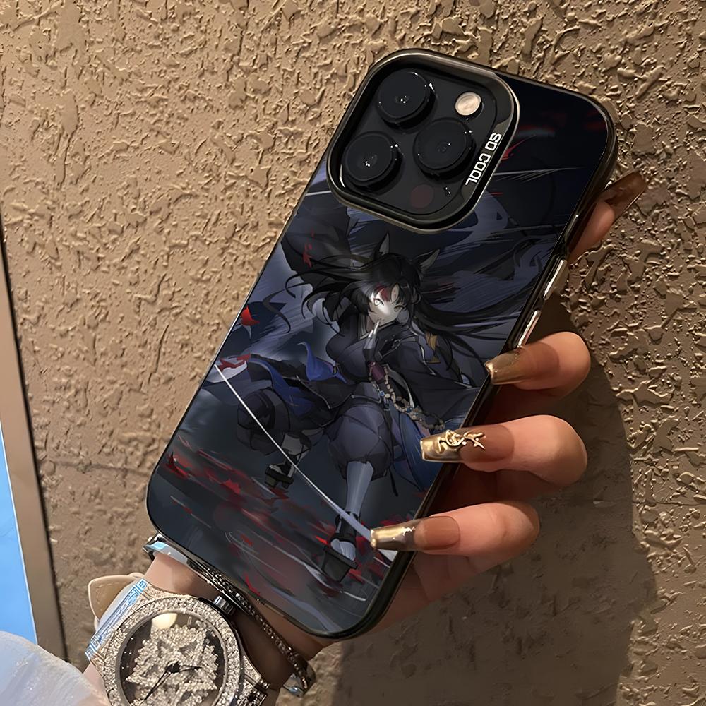 Чехол для телефона Arknights Аниме Игра для 17 Air IPhone 16 Pro Max 15 14 Plus 12 13 X XS Max 11 Цветной Серебристый Чехол