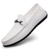 Модные весенние повседневные туфли с металлической пряжкой для взрослых, мужские мокасины из натуральной кожи, мягкая подошва, удобные свадебные мокасины, обувь для вождения