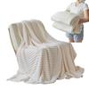 Skin-Friendly Throw Blanket Double Sided Plush Striped Blankets New Conditioning Quilt