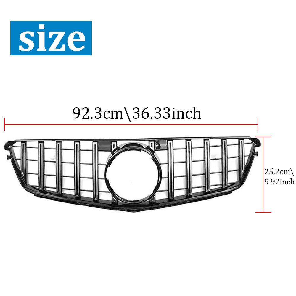 For 2008-2014 Mercedes-Benz C-Class W204 Mid-Grid Front Bumper Air Inlet Gt Mid-Grid Grille, Auto Parts