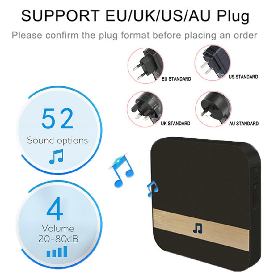 1x Приемник умного видеодомофона Chime для беспроводного WiFi видеодомофона вилка США