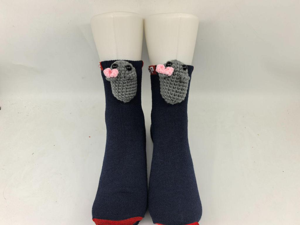 Уютные рождественские вязаные носки с животными - Теплые и милые для осени и зимы