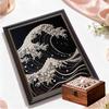Pearl Terrifying Waves DIY Diamond Art Kits 15.7x19.6inch Gem Art Diamond Painting Kits Without Frame for Adults Gift Idea Home Wall Decor