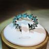 copper high-definition jewelry design simulation Paraiba tourmaline ring light luxury color treasure love ring jewelry gift