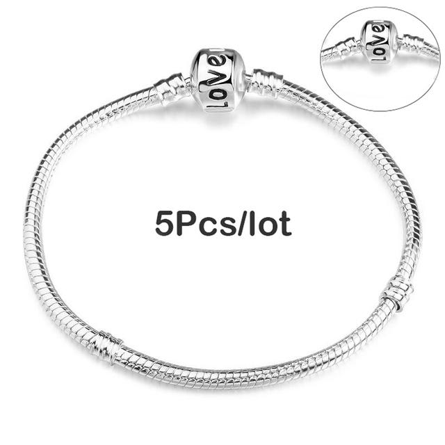 5pcs /Lot Sale Popular Charm Bracelets Diy Elegant Leather Chain Charms Bracelets Bangles For Women Jewelry Gift