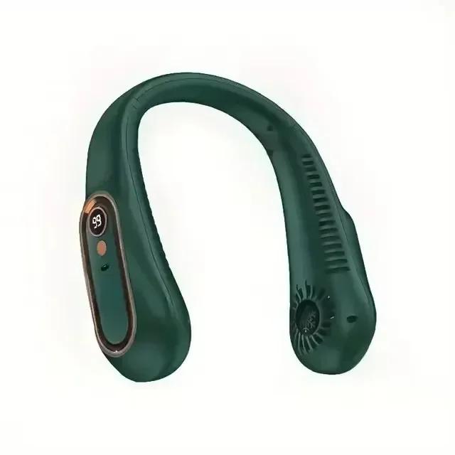 Портативный USB-вентилятор на шею - Носимый, Перезаряжаемый, Гибкое охлаждение 360°, Бег, Сильный поток воздуха - Подходит для использования на открытом воздухе