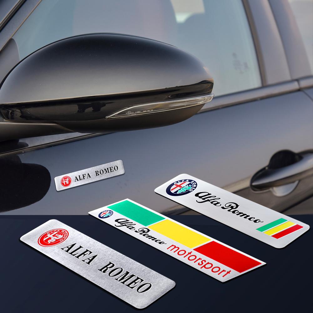 kpaxs9 3D Aluminum Alloy Stickers Car Body Trunk Decoration Decal Auto Badge Emblem Car Styling For Alfa Romeo Tonale Giulietta Mito