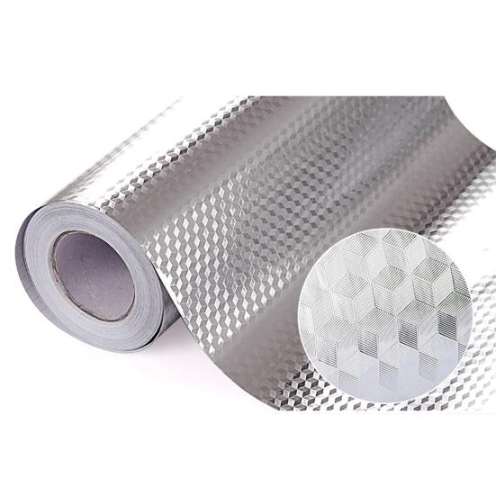 1 рулон маслостойкой наклейки самоклеящаяся водонепроницаемая алюминиевая фольга DIY наклейка на стену