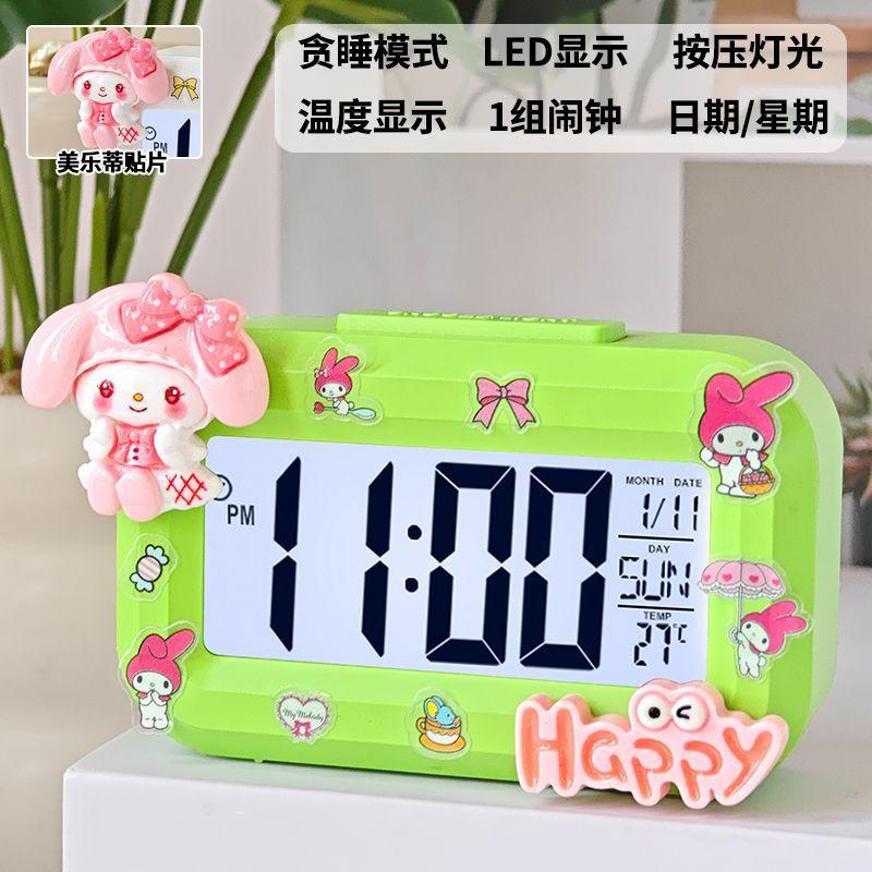 Melody Mini Luminous Electronic Small Alarm Clock Timing Student Bedside Portable Clock Desktop Smart Electronic Hour